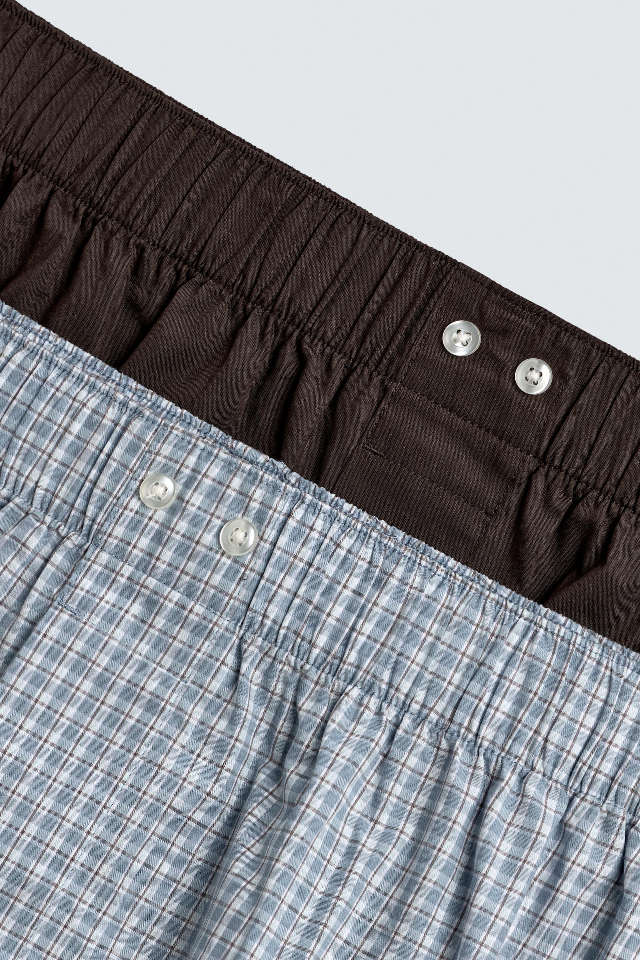PACK DE 2 BOXERS EN POPELINE COMBINÉS